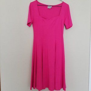 *3for$20*ASOS 6 Barbiecore Pink Heart Neckline Fit Flare Dress